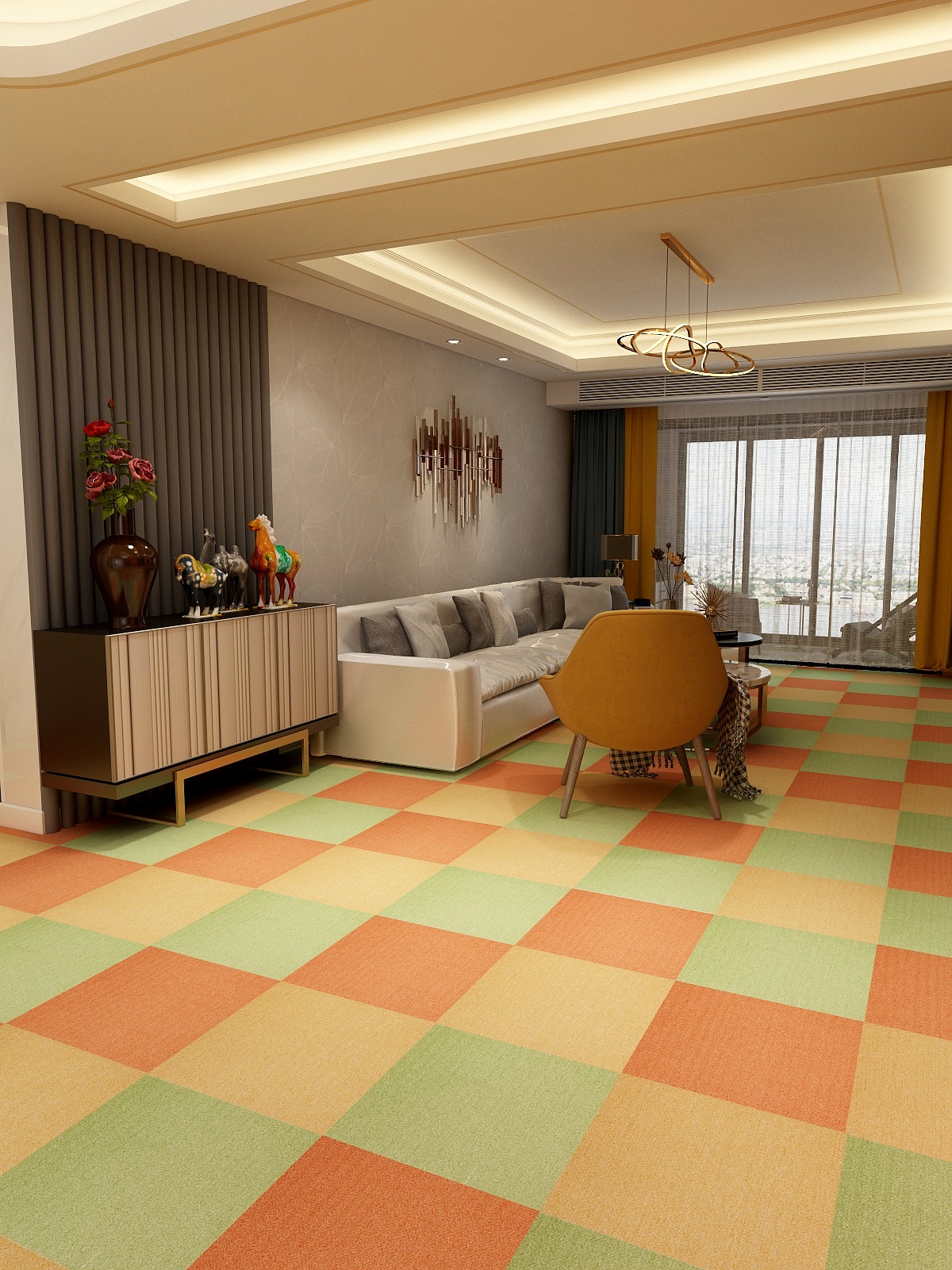  funky-carpet-tiles product-details magic-cube-008-green-50x50cm-model-fct-1348Magic-Cube-300-layout-3