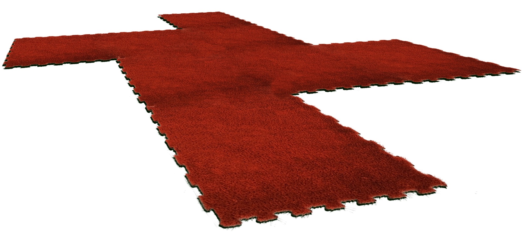  exhibition-carpet-tiles product-details Red-Artificial-Grass-1m-X-1m-XPE-Foam-Shock-pad-Backed-model-xct-1868Red-5-002