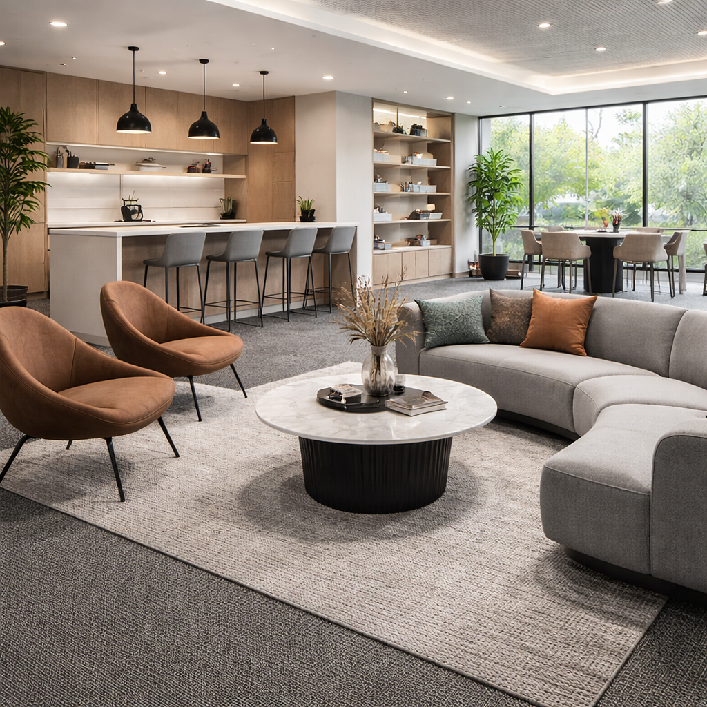  clearance-lines-and-weekly-specials-video product-details Grey-Looped-50cm-x-50cm-Carpet-Tiles-33.75-square-metres-available-model-1907Mockup-2