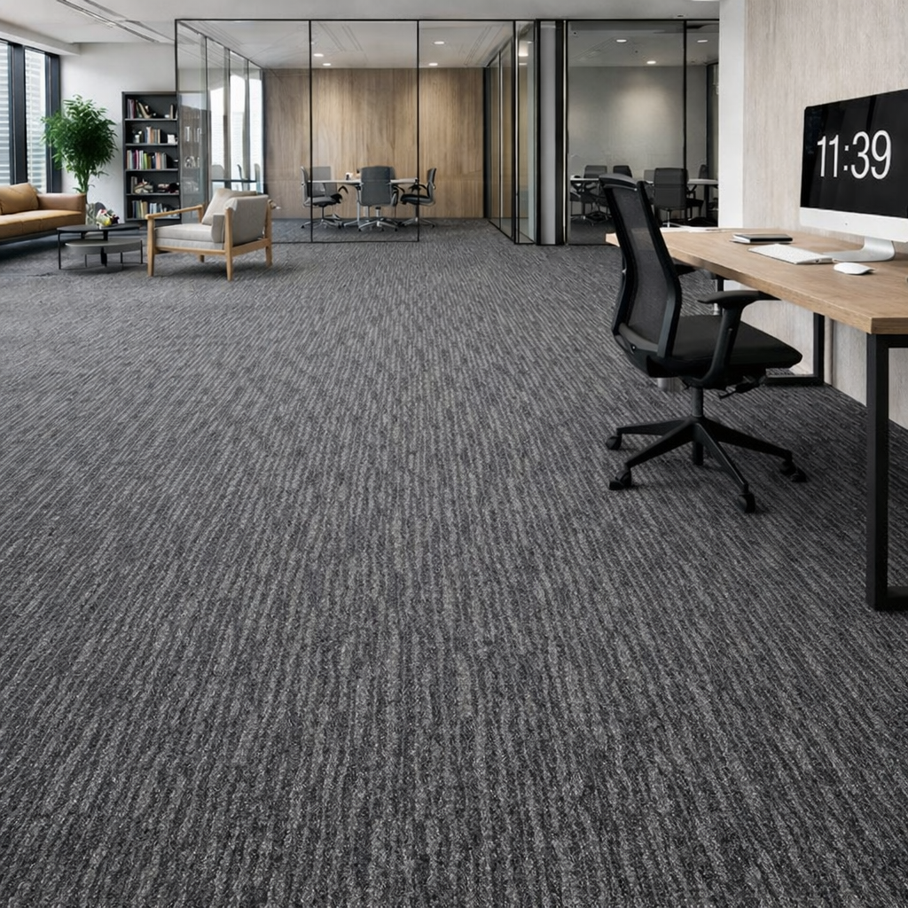  carpet-tiles product-details Chino-001-Grey-50cm-x-50cm-Carpet-Tiles.-model-1992-1995Mock-up-1