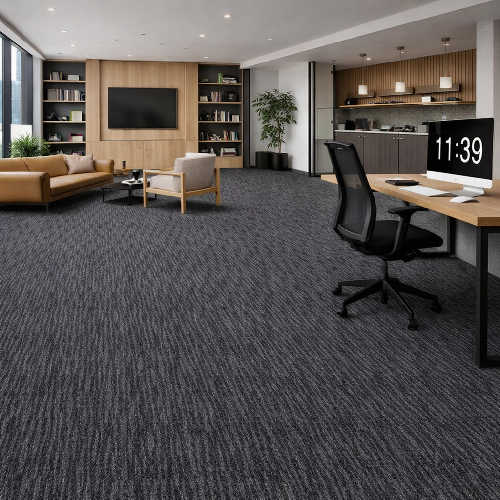  carpet-tiles product-details Chino-002-Charcoal-50cm-x-50cm-Carpet-Tiles.-model-1993-1996Mockup-1
