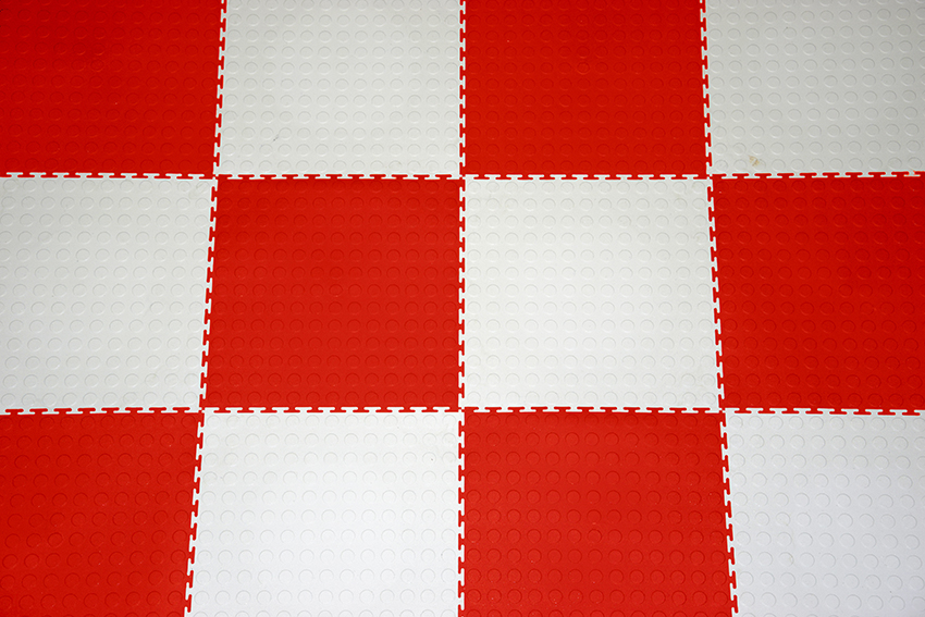 coin-dot product-details pvc-interlocking-tiles-red-&-white-checker-coin-dot-model:gfl-cd-817garage-flooring-coin-dot-interlocking-tiles-red-and-white-resizzed